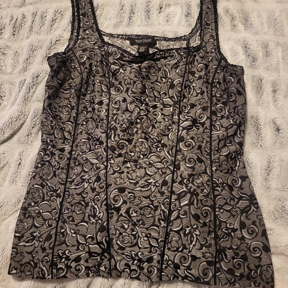 White Black Market Corset Top